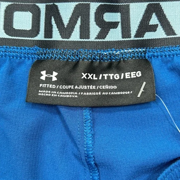NEW Under Armour Shorts Men's 2XL Blue UA Vanish 6" Stretch Gym Training Running - Picture 9 of 13